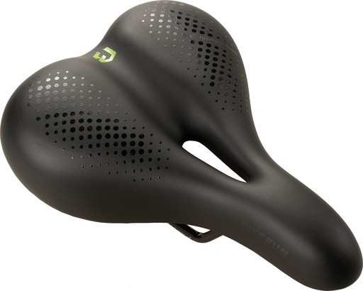 [#BF-D391MF] Nyereg BIKEFUN RAVENNA Comfort trekking fekete Memory Foam - D391MF
