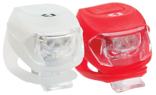 [#BF-JY-267-2B-SET] Lámpa BIKEFUN PIXIE szett E+H 2+2 LED, fehér+piros - JY-267-2B-SET