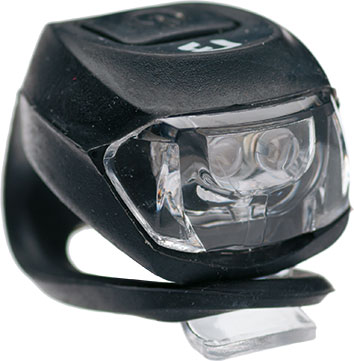 [#BF-JY-267F-2B-BLAC] Lámpa BIKEFUN PIXIE első fekete 2 fehér LED 2 funkció, szilikon, fekete - JY-267F-2B-BLAC