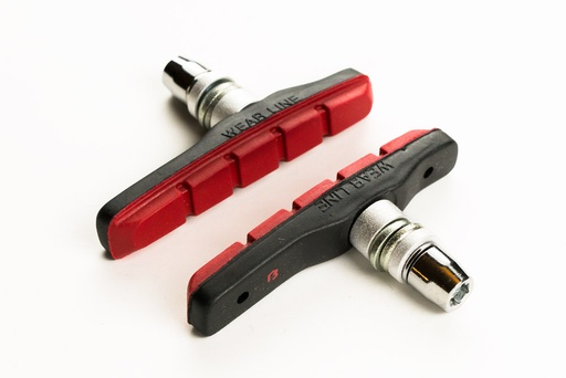 [#BF-MTB-945V-BKRED] Fékpofa BIKEFUN MTB 72 mm menetes fekete/piros - MTB-945V-BKRED