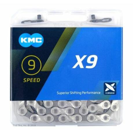 [#BF-X9SILVER] Lánc KMC X9 ezüst