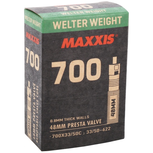 [#BS-EIB00137300] Belső Maxxis 700X33/50C WELTER WEIGHT Preszta szelepes 48mm 128g