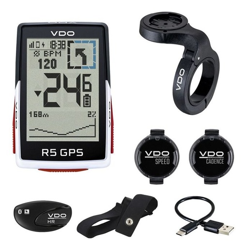 [#BS-64052] VDO R5 GPS Szett (pedélfordulat, pulzus, sebesség szenzor)