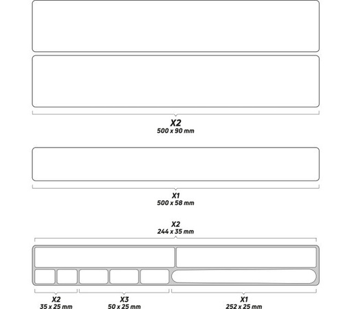 [#PL-Z660105] PROTEKTOR MATRICASZETT ZEFAL KOMPLETT BICAJRA XL FÉNYES ÁTLÁTSZÓ 11 DB-OS{2/4}