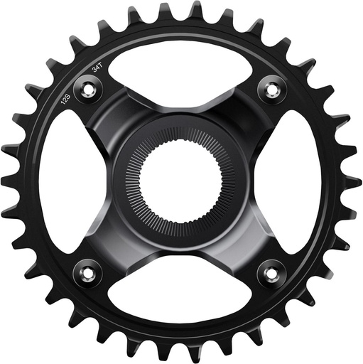 [#PL-ISMCRE8012SBA4XL] SHIMANO CHAINRING, SM-CRE80-12-SB, 34T W/O CG, FOR CHAIN LINE 56.5MM, BLACK, IND