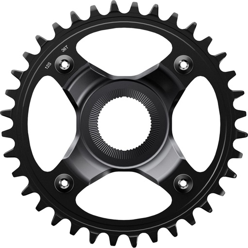 [#PL-ISMCRE8012SBA6XL] SHIMANO CHAINRING, SM-CRE80-12-SB, 36T W/O CG, FOR CHAIN LINE 56.5MM, BLACK, IND