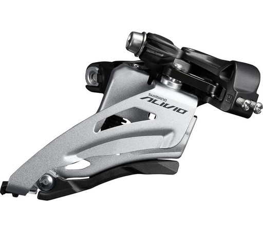 [#PL-EFDM3120MBX4] SHIMANO FRONT DERAILLEUR, FD-M3120-M-B, ALIVIO, FOR 2X9, MID CLAMP, SIDE SWING,