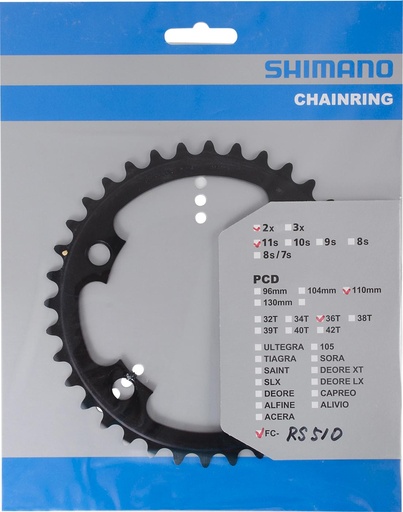 [#PL-Y1WF36000] SHIMANO FC-RS510 36T