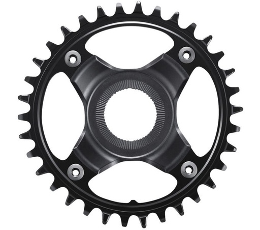 [#PL-ISMCRE8012BA8X] SHIMANO CHAINRING, SM-CRE80-12-B, 38T W/O CG, FOR CHAIN LINE 53MM, BLACK,